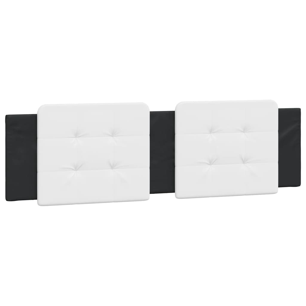 Bed met matras kunstleer zwart en wit 180x200 cm