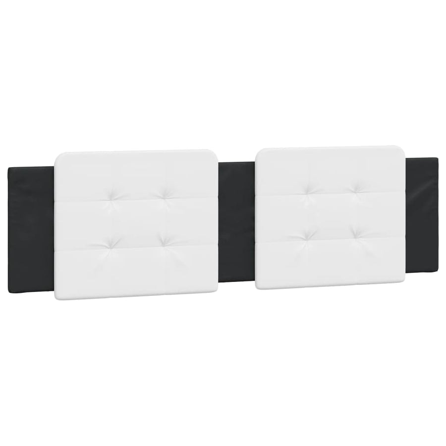 Bed met matras kunstleer zwart en wit 180x200 cm