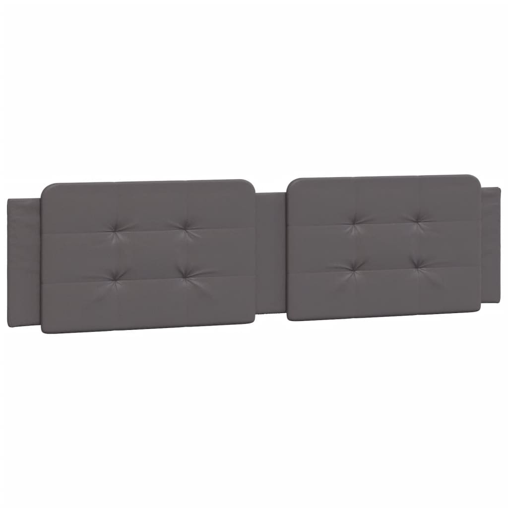 Bed met matras kunstleer grijs 200x200 cm
