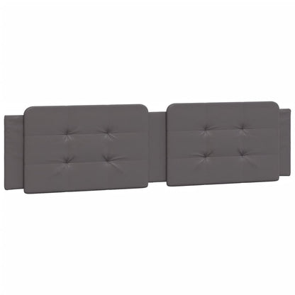 Bed met matras kunstleer grijs 200x200 cm