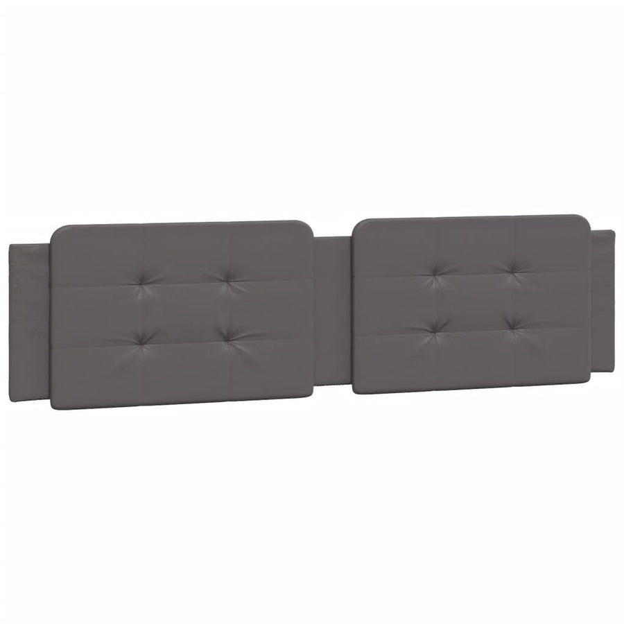 Bed met matras kunstleer grijs 200x200 cm