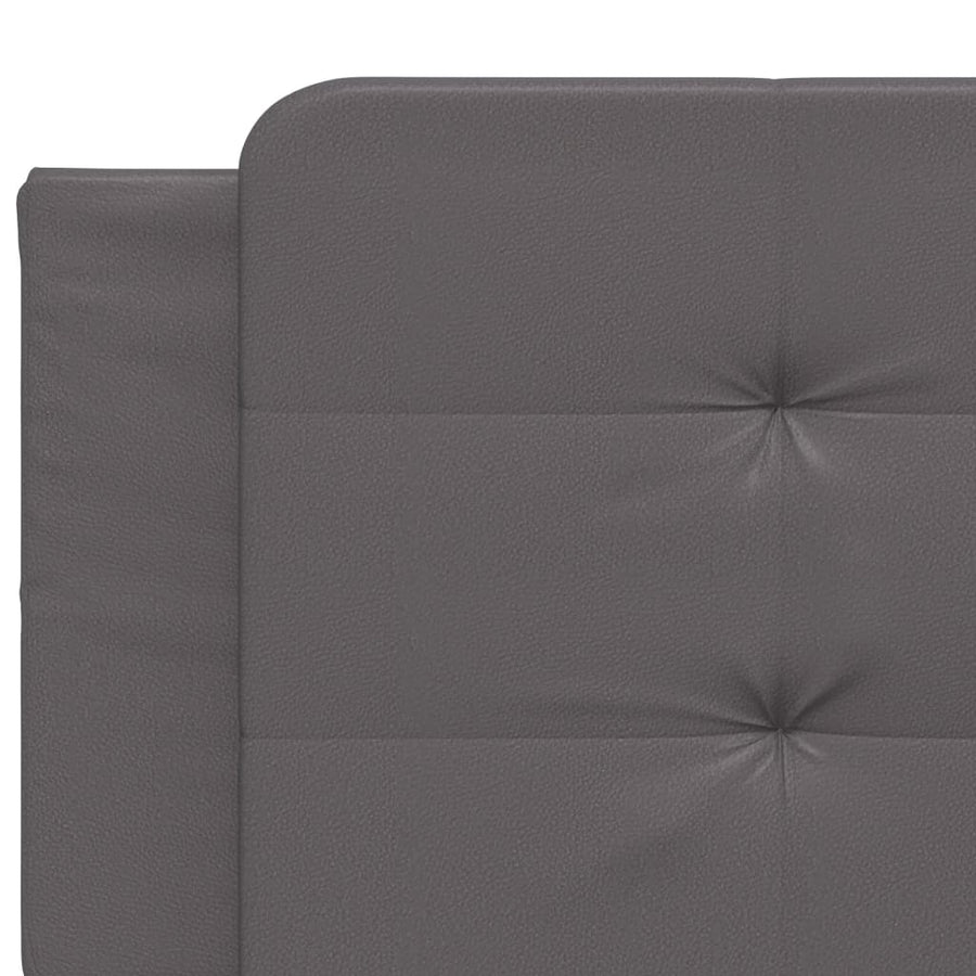 Bed met matras kunstleer grijs 200x200 cm