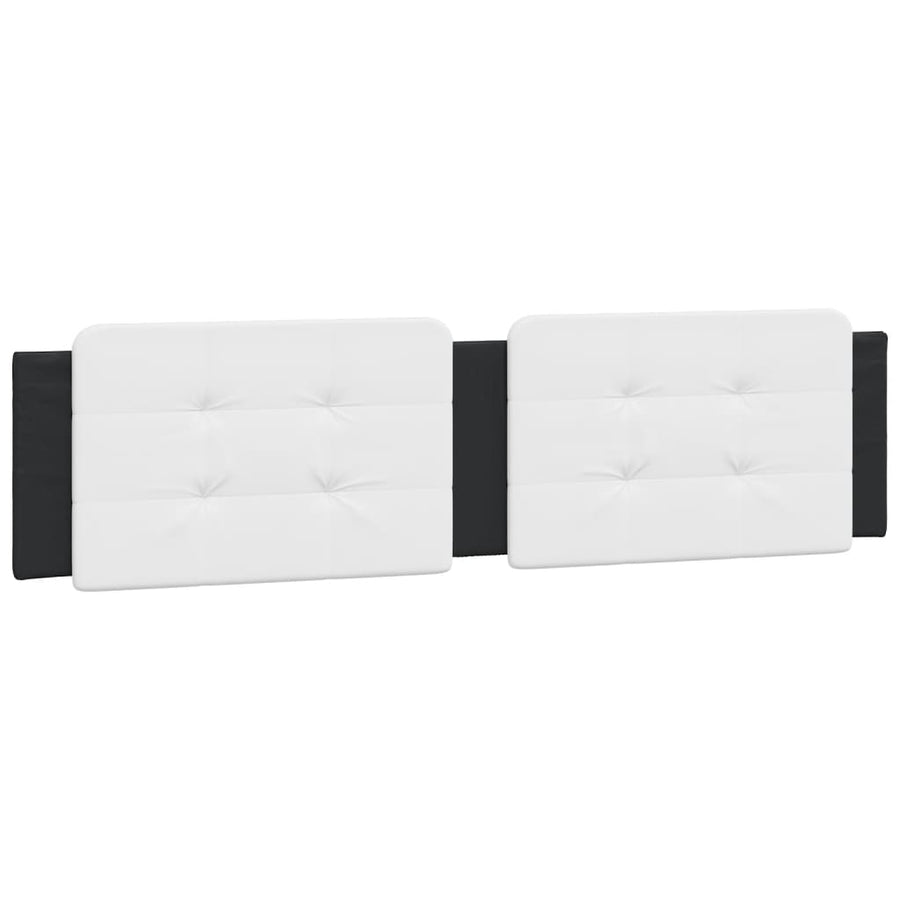 Bed Met Matras Kunstleer 200 x 200 cm Zwart en wit