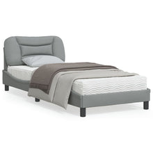 Bedframe Met Led-Verlichting Stof Lichtgrijs 80X200 Cm