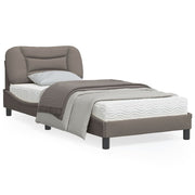 Bedframe 80x200 cm stof taupe met LED