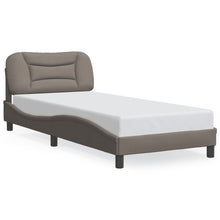 Bedframe Met Led Zonder Matras "Hvar" Stof 90 x 190 cm Taupe