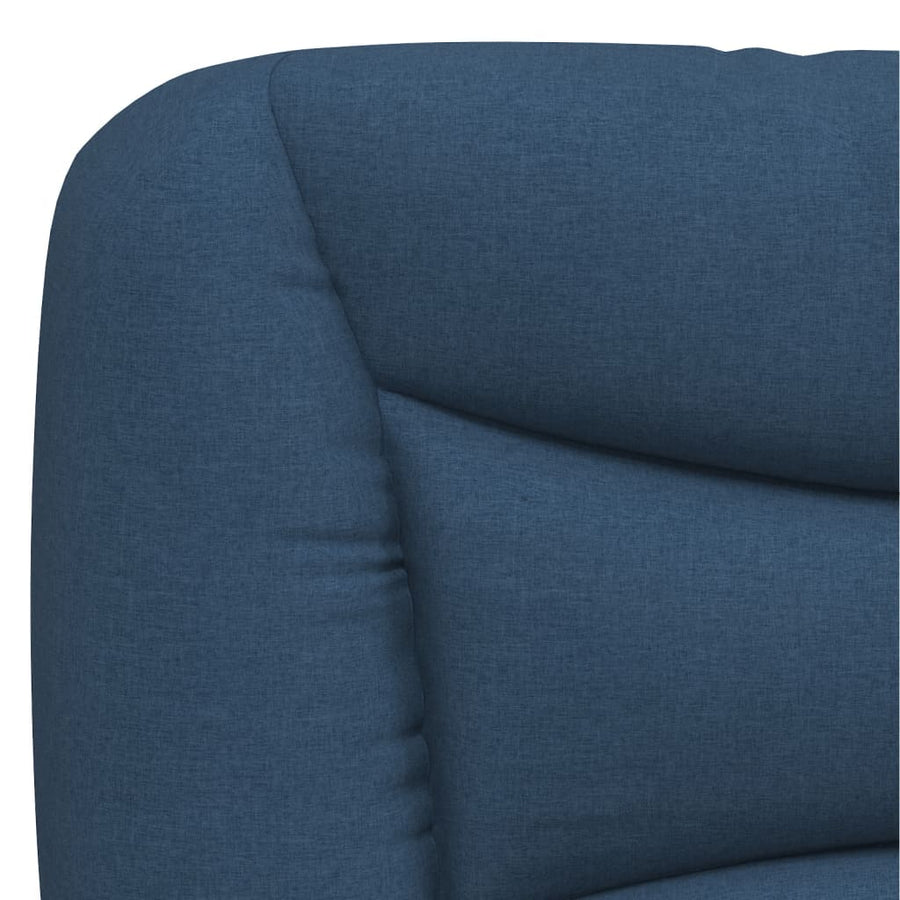 Bedframe met LED zonder matras "Hvar" 90x190 cm stof blauw