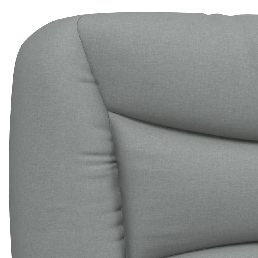 Bedframe Met Led-Verlichting Stof Lichtgrijs 90X200 Cm