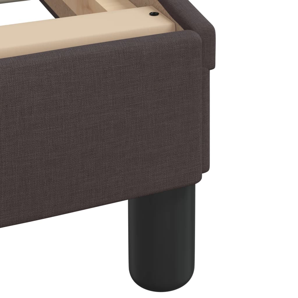Bedframe met LED zonder matras "Hvar" 100x200 cm stof donkerbruin