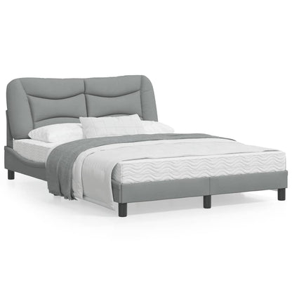 Bedframe Met Led-Verlichting Stof Lichtgrijs 120X200 Cm