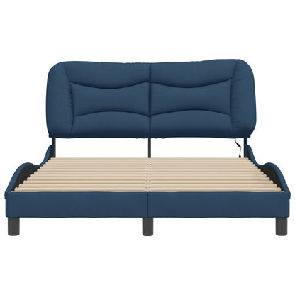 Bedframe met LED zonder matras "Hvar" 120x200 cm stof blauw