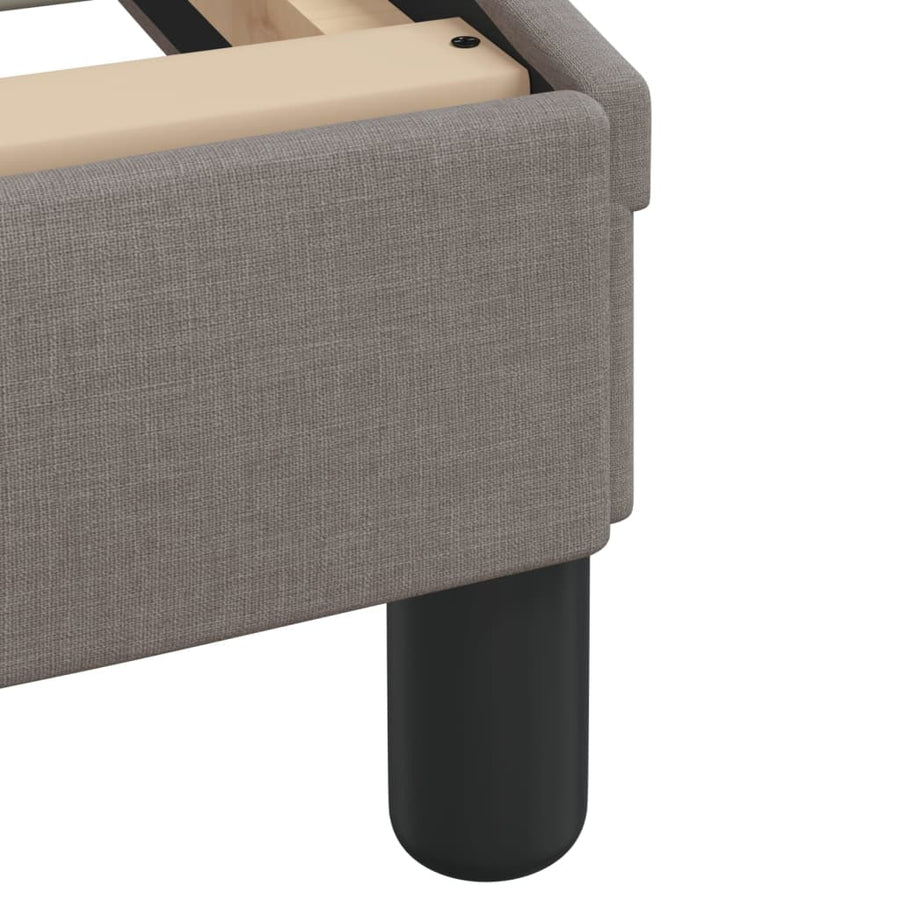 Bedframe Met Led-Verlichting Stof Taupe 140X190 Cm