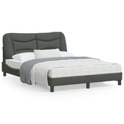 Bedframe 140x200 cm donkergrijs met LED