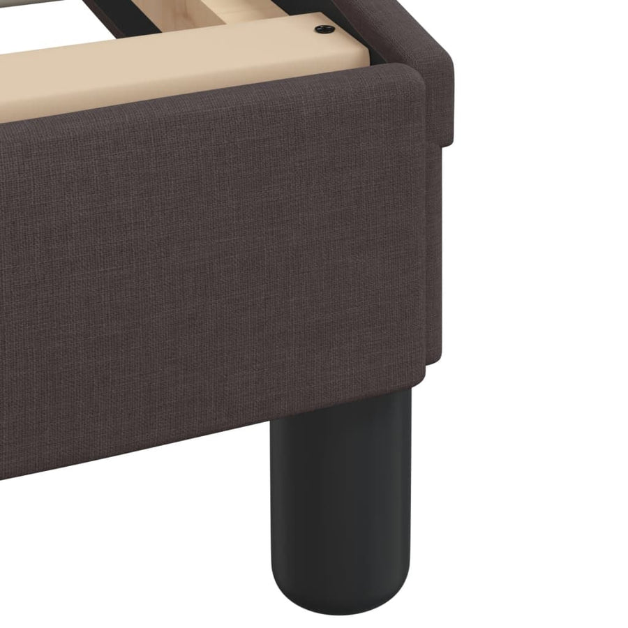 Bedframe Met Led-Verlichting Stof Donkerbruin 140X200 Cm