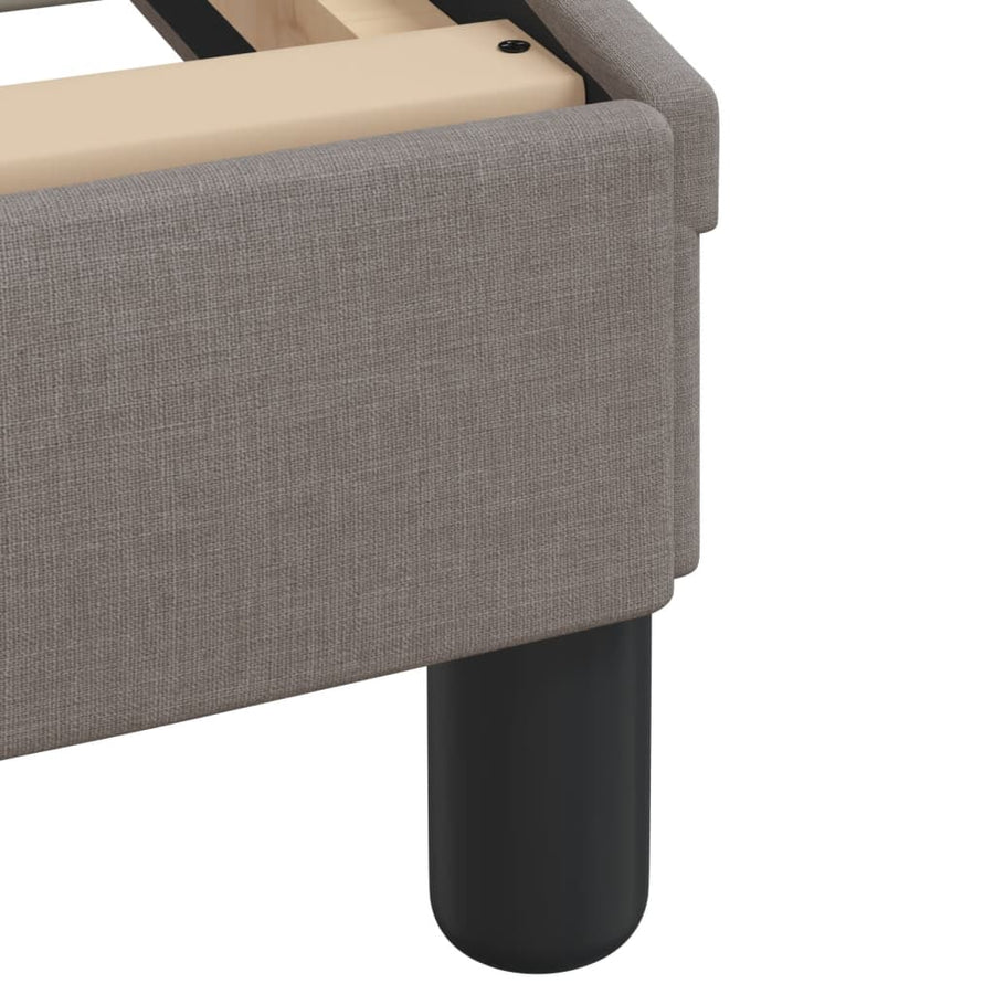 Bedframe Met Led-Verlichting Stof Taupe 140X200 Cm