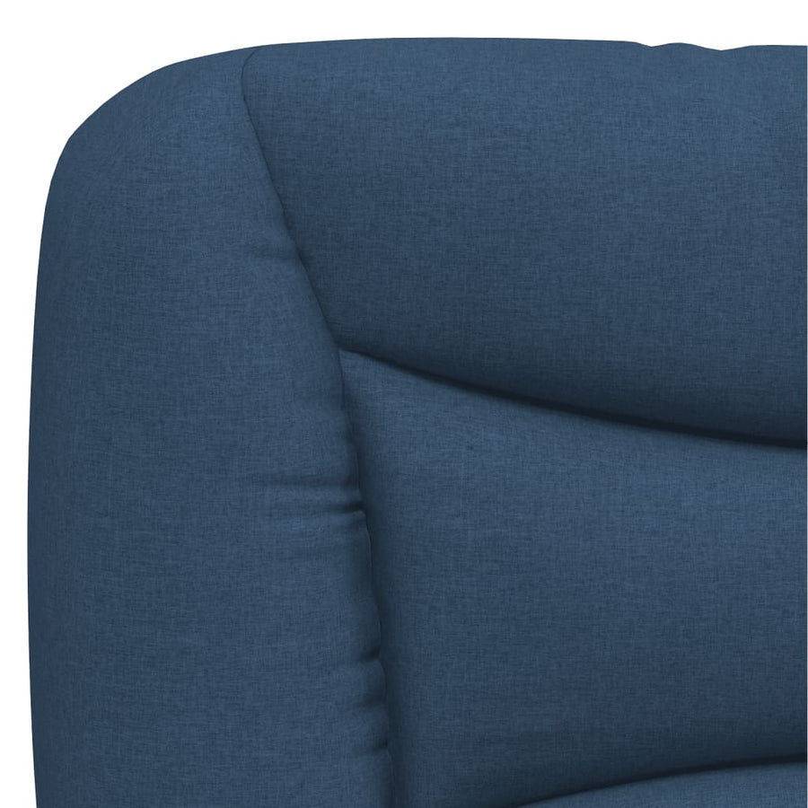 Bedframe Met Led-Verlichting Stof Blauw 140X200 Cm