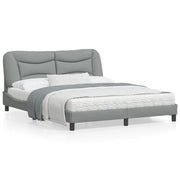 Bedframe 160x200 cm stof lichtgrijs met LED