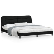 Bedframe 180x200 cm stof zwart met LED