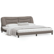 Bedframe 200x200 cm stof taupe met LED