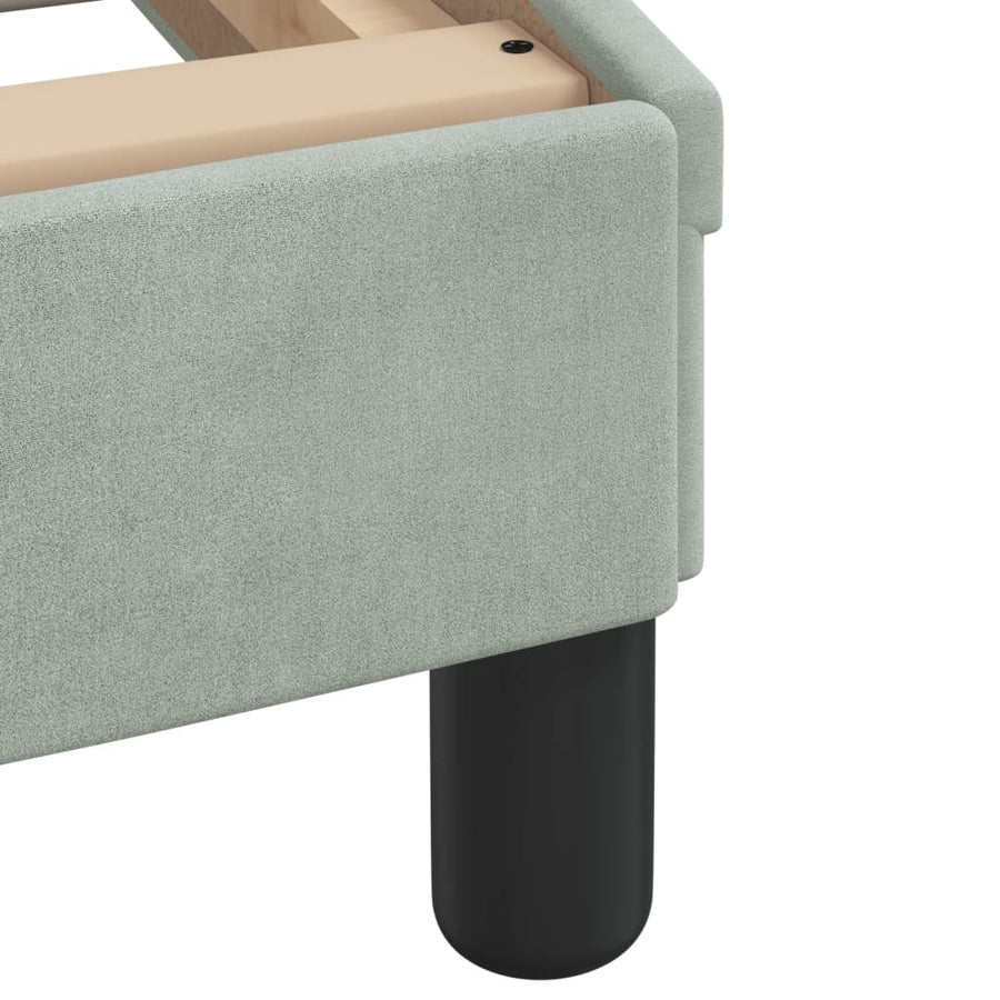 Bedframe Met Led-Verlichting Fluweel Lichtgrijs 80X200 Cm