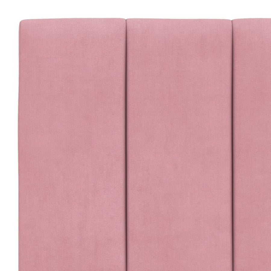 Bedframe Met Led-Verlichting Fluweel Roze 80X200 Cm