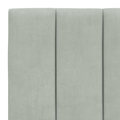 Bedframe Met Led-Verlichting Fluweel Lichtgrijs 90X190 Cm