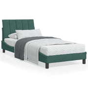 Bedframe 90x190 cm fluweel donkergroen met LED