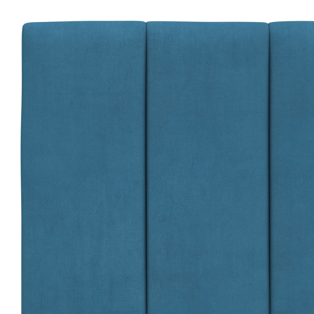Bedframe Met Led-Verlichting Fluweel Blauw 90X190 Cm
