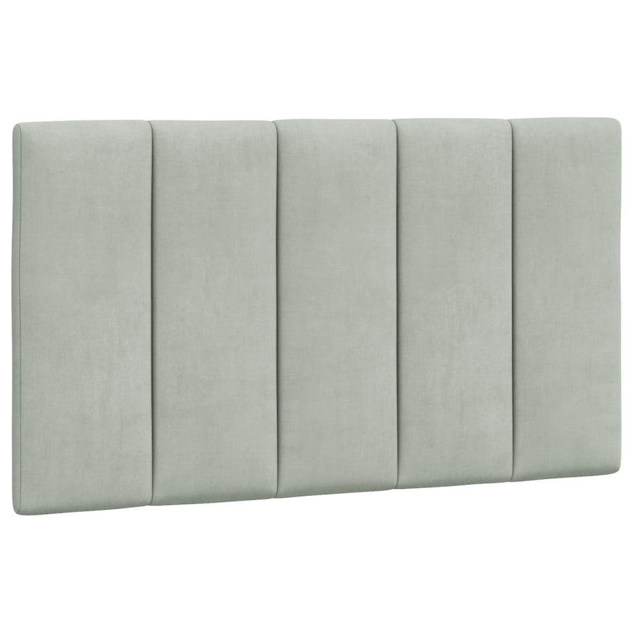 Bedframe Met Led-Verlichting Fluweel Lichtgrijs 90X200 Cm