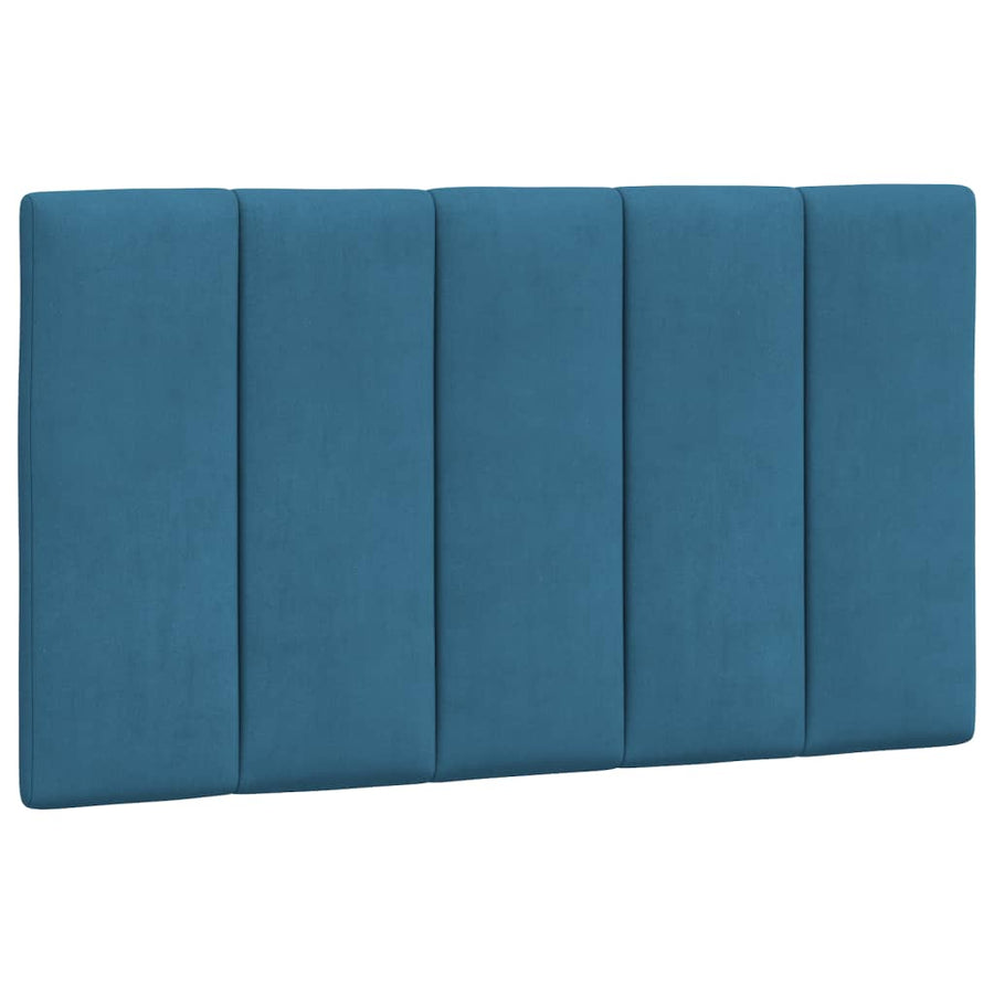Bedframe Met Led-Verlichting Fluweel Blauw 90X200 Cm
