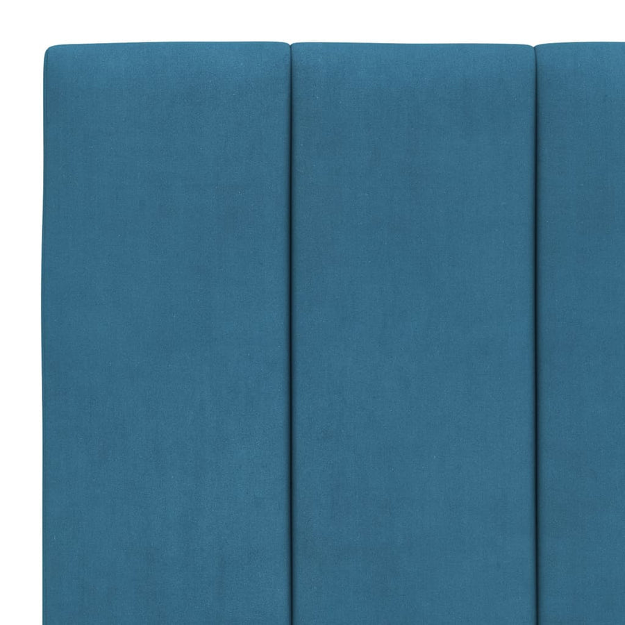 Bedframe Met Led-Verlichting Fluweel Blauw 90X200 Cm