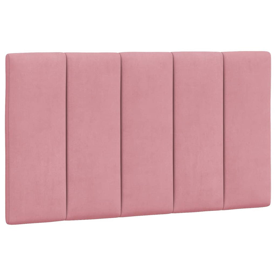 Bedframe Met Led-Verlichting Fluweel Roze 90X200 Cm