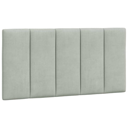 Bedframe Met Led-Verlichting Fluweel Lichtgrijs 100X200 Cm