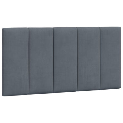 Bedframe Met Led-Verlichting Fluweel Donkergrijs 100X200 Cm