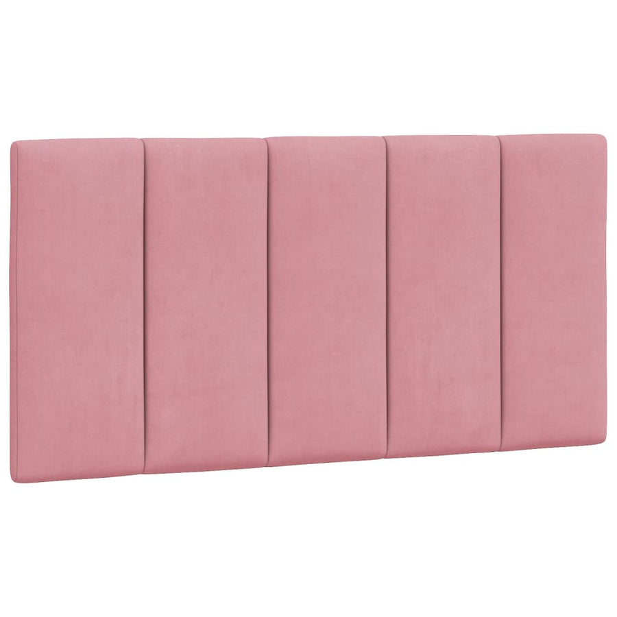 Bedframe Met Led-Verlichting Fluweel Roze 100X200 Cm