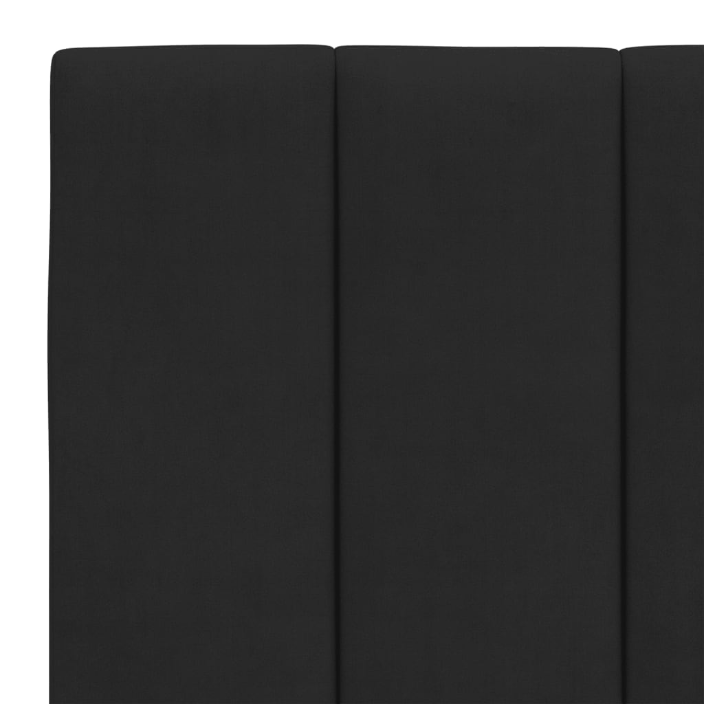 Bedframe Met Led-Verlichting Fluweel Zwart 120X200 Cm