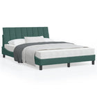 Bedframe 120x200 cm donkergroen fluweel met LED