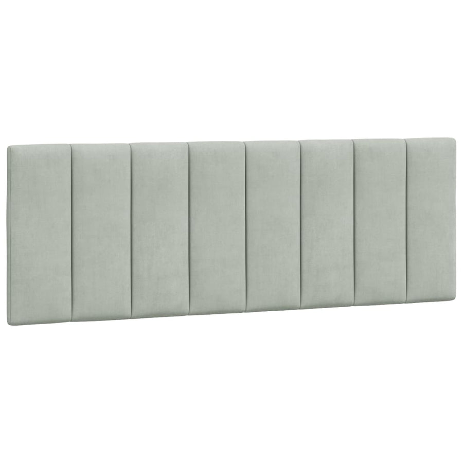 Bedframe Met Led-Verlichting Fluweel Lichtgrijs 140X190 Cm