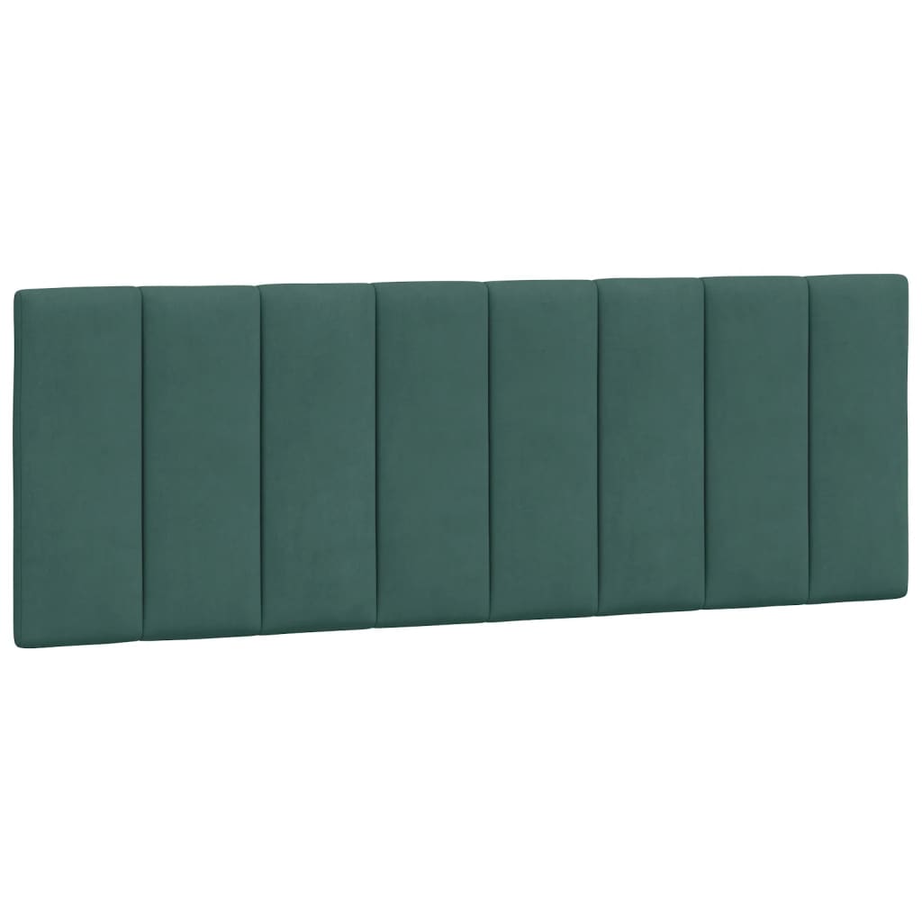 Bedframe Met Led-Verlichting Fluweel Donkergroen 140X190 Cm