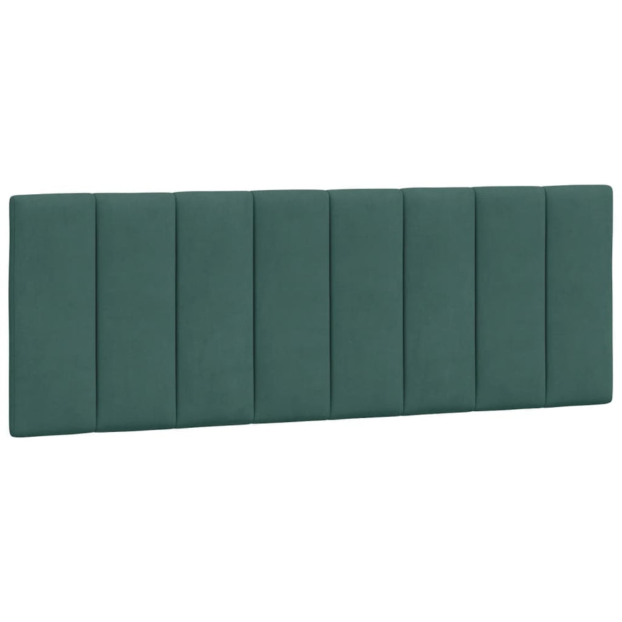 Bedframe Met Led-Verlichting Fluweel Donkergroen 140X190 Cm