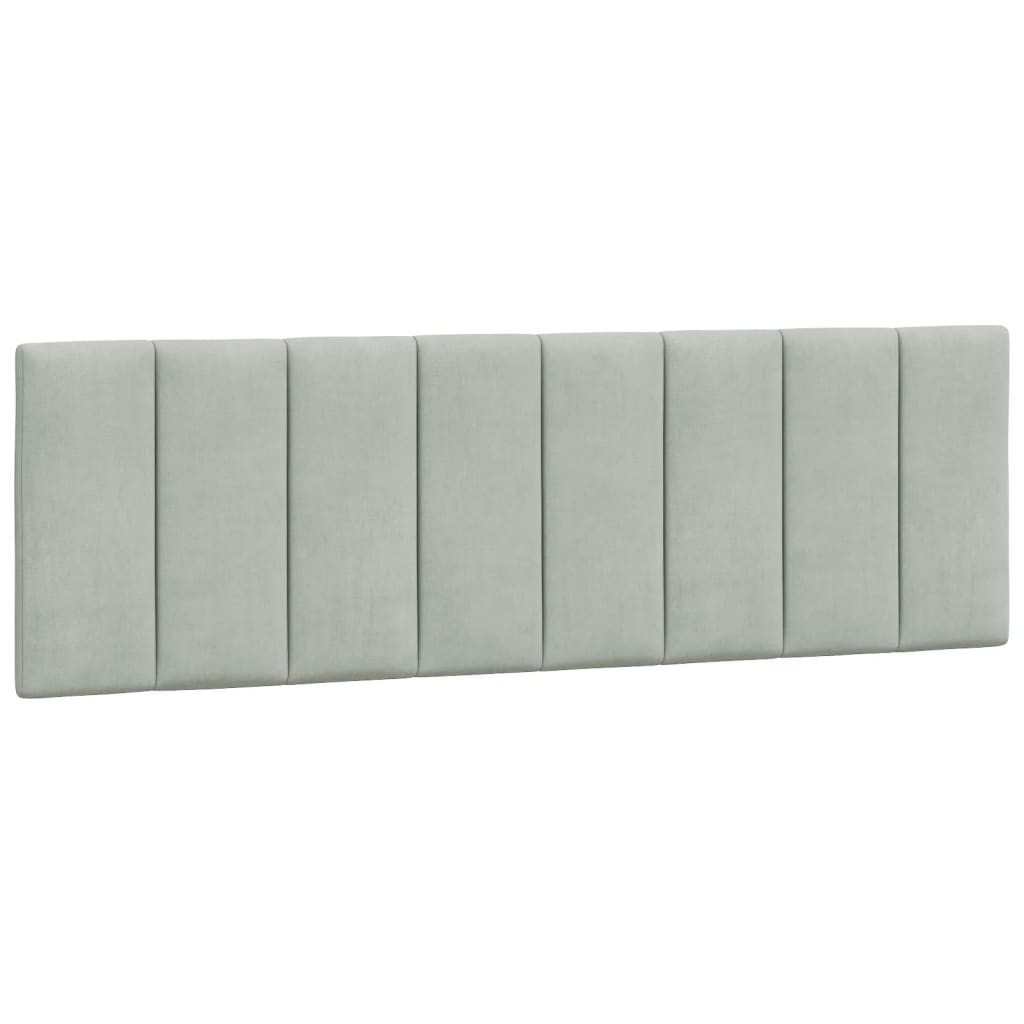 Bedframe Met Led-Verlichting Fluweel Lichtgrijs 160X200 Cm