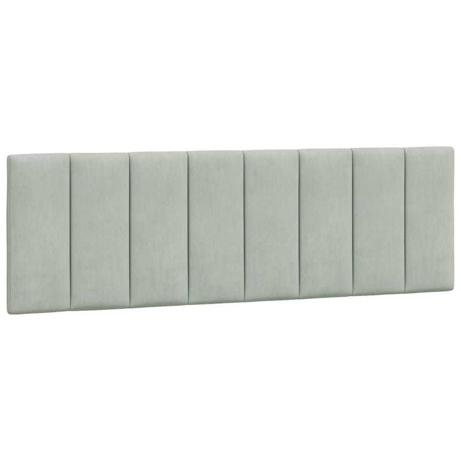 Bedframe Met Led-Verlichting Fluweel Lichtgrijs 160X200 Cm