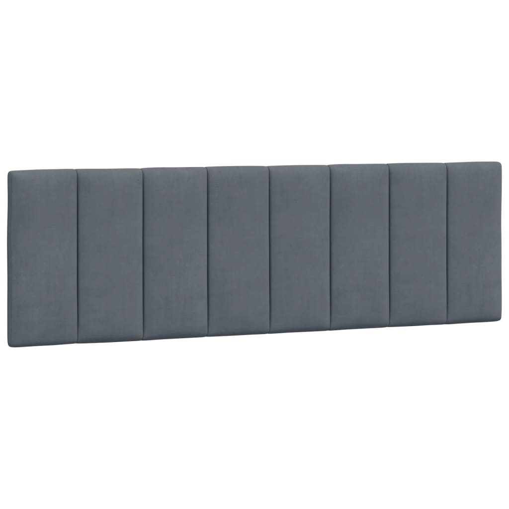 Bedframe Met Led-Verlichting Fluweel Donkergrijs 160X200 Cm