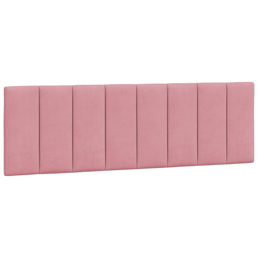 Bedframe Met Led-Verlichting Fluweel 160 x 200 cm Roze
