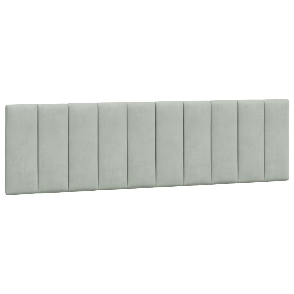 Bedframe Met Led-Verlichting Fluweel Lichtgrijs 180X200 Cm