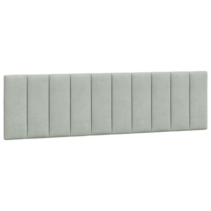 Bedframe Met Led-Verlichting Fluweel Lichtgrijs 180X200 Cm