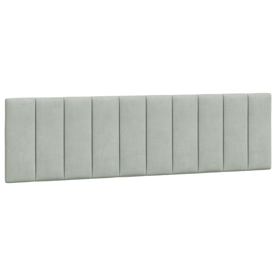 Bedframe Met Led-Verlichting Fluweel Lichtgrijs 180X200 Cm