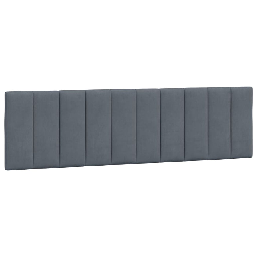 Bedframe Met Led-Verlichting Fluweel Donkergrijs 180X200 Cm