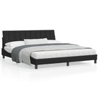 Bedframe 180x200 cm fluweel zwart met LED
