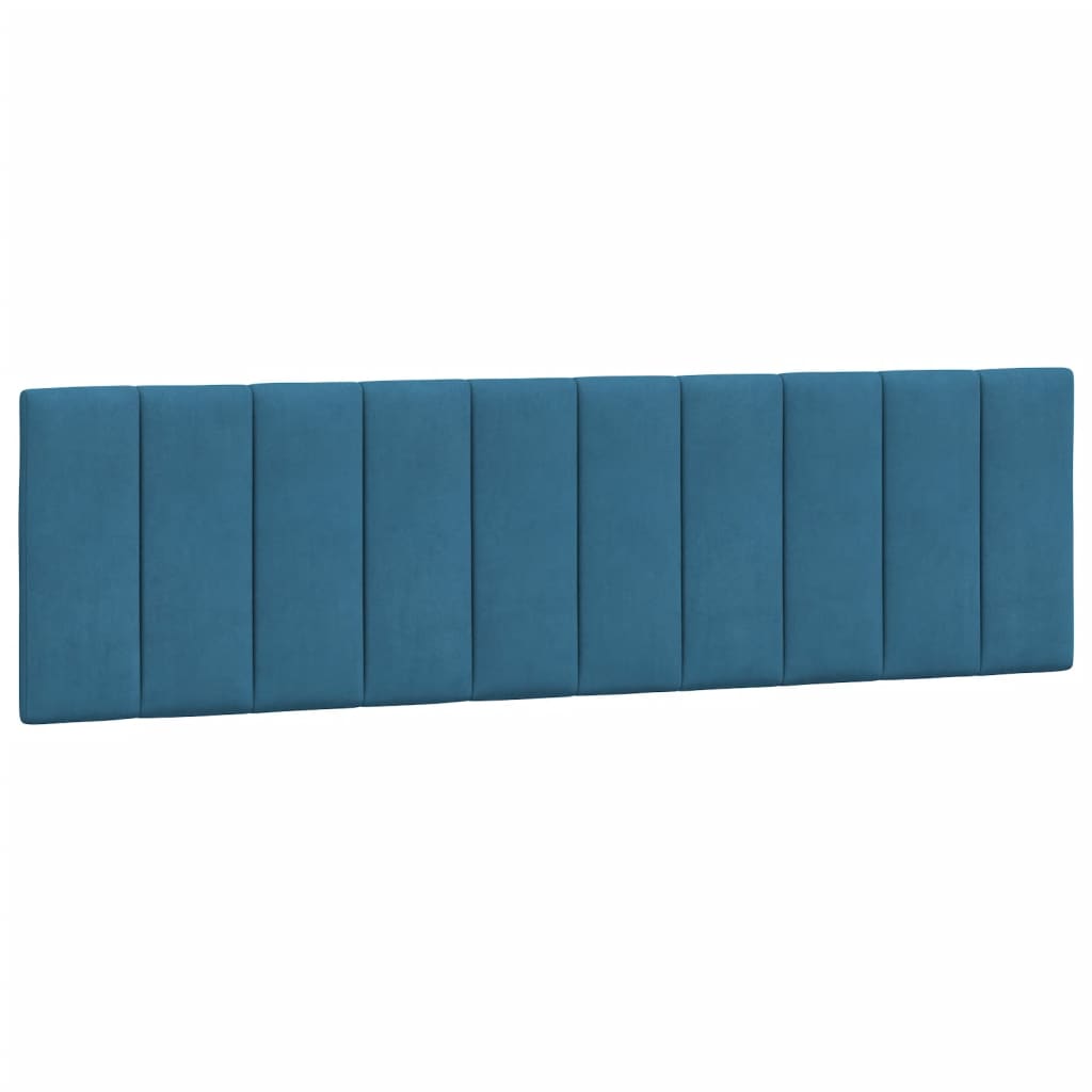 Bedframe met LED-verlichting fluweel blauw 180x200 cm